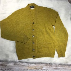Vintage Grandpa cardigan mustard yellow size M